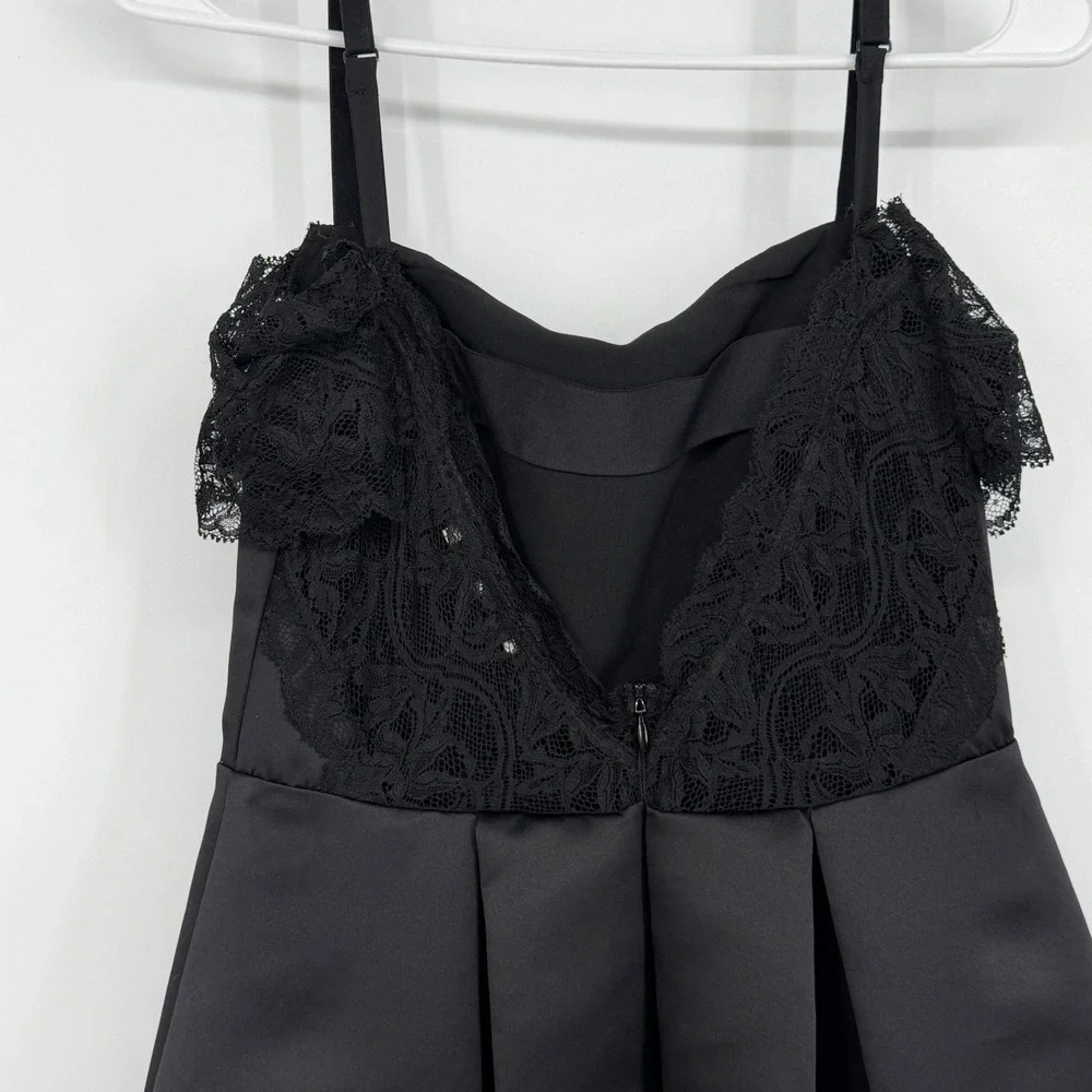Sandro Paris Black Lace Fit‎ Flare Dress Sz 1 US 2-4